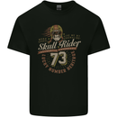Skull Rider Motorcycle Biker Motorbike Mens Cotton T-Shirt Tee Top Black