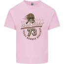 Skull Rider Motorcycle Biker Motorbike Mens Cotton T-Shirt Tee Top Light Pink