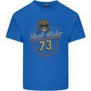Skull Rider Motorcycle Biker Motorbike Mens Cotton T-Shirt Tee Top Royal Blue