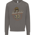 Skull Rider Motorcycle Biker Motorbike Mens Sweatshirt Jumper Charcoal