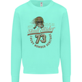 Skull Rider Motorcycle Biker Motorbike Mens Sweatshirt Jumper Peppermint