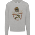 Skull Rider Motorcycle Biker Motorbike Mens Sweatshirt Jumper Sports Grey