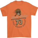 Skull Rider Motorcycle Biker Motorbike Mens T-Shirt Cotton Gildan Orange