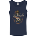 Skull Rider Motorcycle Biker Motorbike Mens Vest Tank Top Navy Blue
