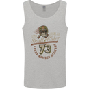 Skull Rider Motorcycle Biker Motorbike Mens Vest Tank Top Sports Grey