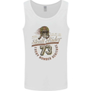 Skull Rider Motorcycle Biker Motorbike Mens Vest Tank Top White
