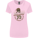 Skull Rider Motorcycle Biker Motorbike Womens Wider Cut T-Shirt Light Pink