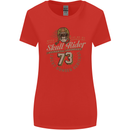 Skull Rider Motorcycle Biker Motorbike Womens Wider Cut T-Shirt Red