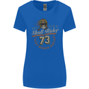 Skull Rider Motorcycle Biker Motorbike Womens Wider Cut T-Shirt Royal Blue