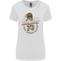 Skull Rider Motorcycle Biker Motorbike Womens Wider Cut T-Shirt White