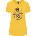 Skull Rider Motorcycle Biker Motorbike Womens Wider Cut T-Shirt Yellow