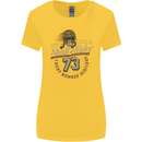 Skull Rider Motorcycle Biker Motorbike Womens Wider Cut T-Shirt Yellow