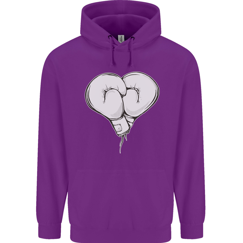 Skull Skeleton Boxing MMA Muay Thai Boxer Childrens Kids Hoodie Purple