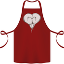 Skull Skeleton Boxing MMA Muay Thai Boxer Cotton Apron 100% Organic Maroon