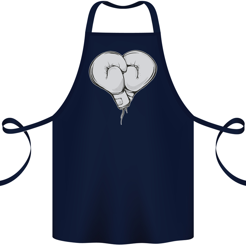 Skull Skeleton Boxing MMA Muay Thai Boxer Cotton Apron 100% Organic Navy Blue