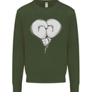 Skull Skeleton Boxing MMA Muay Thai Boxer Kids Sweatshirt Jumper Forest Green