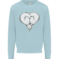 Skull Skeleton Boxing MMA Muay Thai Boxer Kids Sweatshirt Jumper Light Blue
