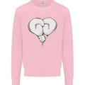 Skull Skeleton Boxing MMA Muay Thai Boxer Kids Sweatshirt Jumper Light Pink