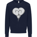 Skull Skeleton Boxing MMA Muay Thai Boxer Kids Sweatshirt Jumper Navy Blue