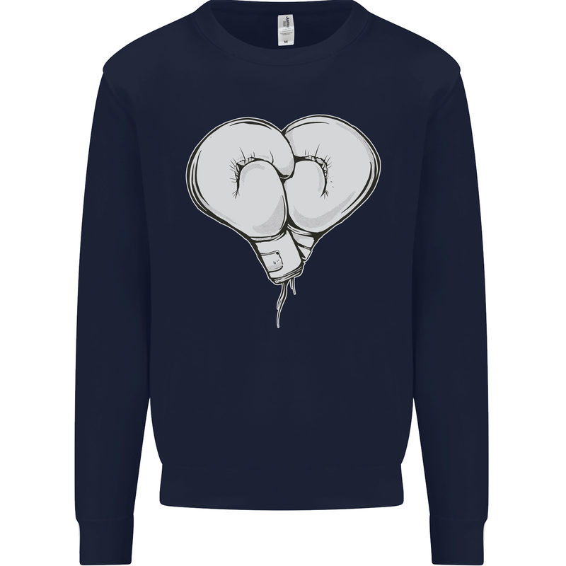 Skull Skeleton Boxing MMA Muay Thai Boxer Kids Sweatshirt Jumper Navy Blue