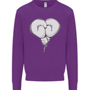 Skull Skeleton Boxing MMA Muay Thai Boxer Kids Sweatshirt Jumper Purple