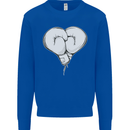 Skull Skeleton Boxing MMA Muay Thai Boxer Kids Sweatshirt Jumper Royal Blue