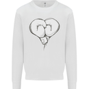 Skull Skeleton Boxing MMA Muay Thai Boxer Kids Sweatshirt Jumper White