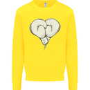 Skull Skeleton Boxing MMA Muay Thai Boxer Kids Sweatshirt Jumper Yellow