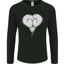 Skull Skeleton Boxing MMA Muay Thai Boxer Mens Long Sleeve T-Shirt Black