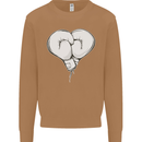 Skull Skeleton Boxing MMA Muay Thai Boxer Mens Sweatshirt Jumper Caramel Latte