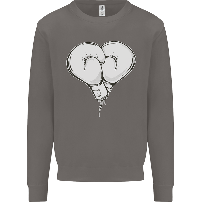 Skull Skeleton Boxing MMA Muay Thai Boxer Mens Sweatshirt Jumper Charcoal