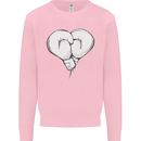 Skull Skeleton Boxing MMA Muay Thai Boxer Mens Sweatshirt Jumper Light Pink