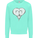 Skull Skeleton Boxing MMA Muay Thai Boxer Mens Sweatshirt Jumper Peppermint