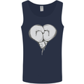 Skull Skeleton Boxing MMA Muay Thai Boxer Mens Vest Tank Top Navy Blue