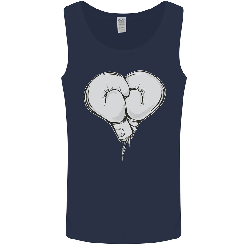 Skull Skeleton Boxing MMA Muay Thai Boxer Mens Vest Tank Top Navy Blue