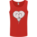 Skull Skeleton Boxing MMA Muay Thai Boxer Mens Vest Tank Top Red