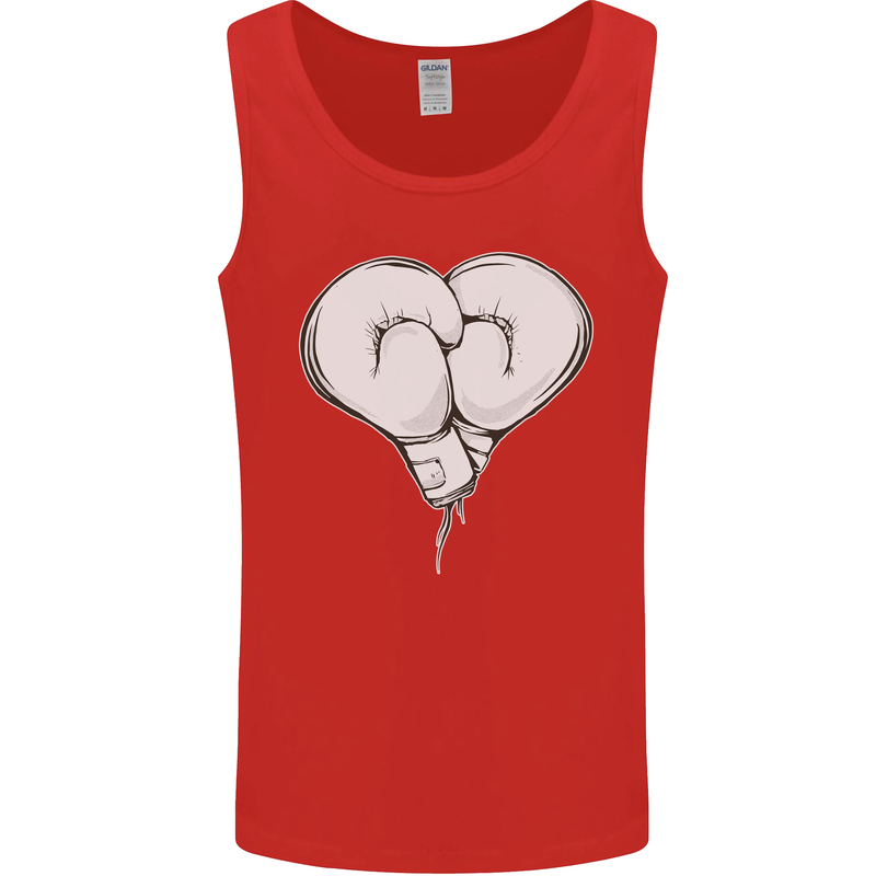 Skull Skeleton Boxing MMA Muay Thai Boxer Mens Vest Tank Top Red