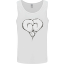 Skull Skeleton Boxing MMA Muay Thai Boxer Mens Vest Tank Top White