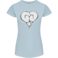 Skull Skeleton Boxing MMA Muay Thai Boxer Womens Petite Cut T-Shirt Light Blue