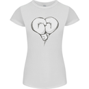 Skull Skeleton Boxing MMA Muay Thai Boxer Womens Petite Cut T-Shirt White