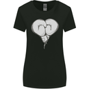 Skull Skeleton Boxing MMA Muay Thai Boxer Womens Wider Cut T-Shirt Black