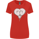 Skull Skeleton Boxing MMA Muay Thai Boxer Womens Wider Cut T-Shirt Red