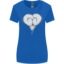 Skull Skeleton Boxing MMA Muay Thai Boxer Womens Wider Cut T-Shirt Royal Blue