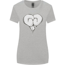 Skull Skeleton Boxing MMA Muay Thai Boxer Womens Wider Cut T-Shirt Sports Grey