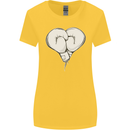 Skull Skeleton Boxing MMA Muay Thai Boxer Womens Wider Cut T-Shirt Yellow