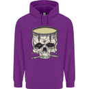 Skull Snare Drum Drummer Drumming Childrens Kids Hoodie Purple