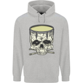 Skull Snare Drum Drummer Drumming Childrens Kids Hoodie Sports Grey