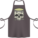 Skull Snare Drum Drummer Drumming Cotton Apron 100% Organic Dark Grey