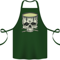 Skull Snare Drum Drummer Drumming Cotton Apron 100% Organic Forest Green