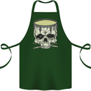Skull Snare Drum Drummer Drumming Cotton Apron 100% Organic Forest Green